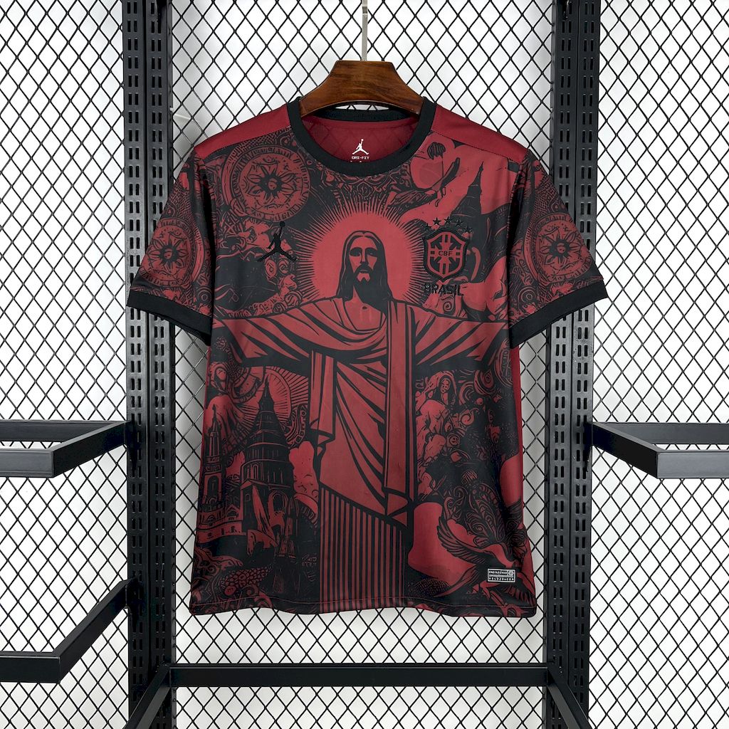 Brazil 2025/26 Jordan Black And Red Special Edition Jersey