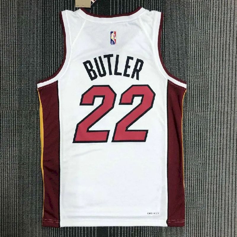 Camisa masculina Jimmy Butler branca do time – Edição de 75º aniversário