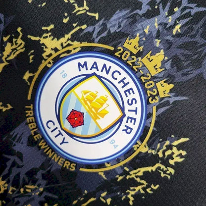 Camisa Manchester City 2023/24 Edição Especial Preta e Dourada