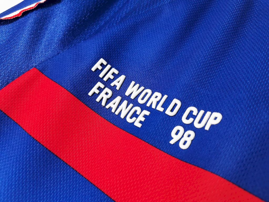 Camisa retrô de mangas compridas da França para a Copa do Mundo de 1998