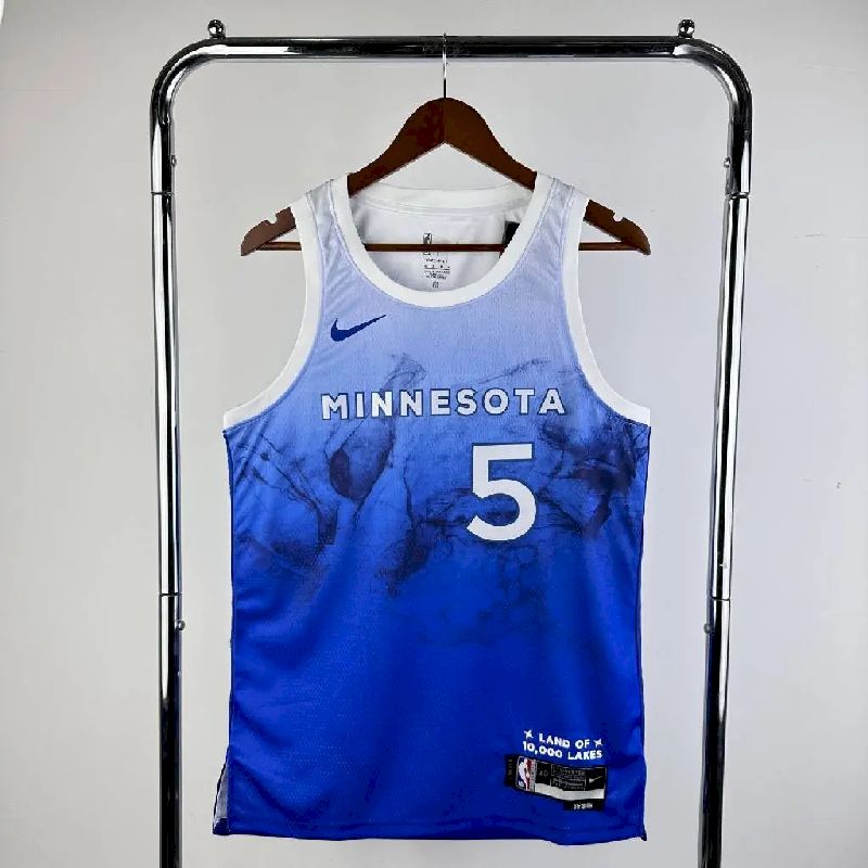 Camisa azul masculina Anthony Edwards 2024 – Edição City