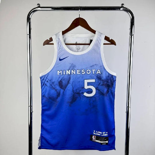 Camisa azul masculina Anthony Edwards 2024 – Edição City