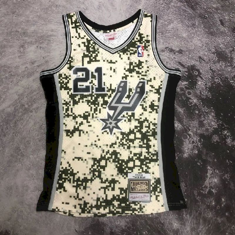 Camisa Masculina M&amp;N 2013/14 Tim Duncan Retro