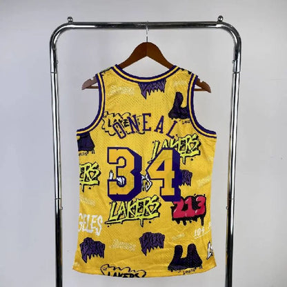 Camisa Masculina M&amp;N Shaquille O'Neal Retro Amarela 1996/97