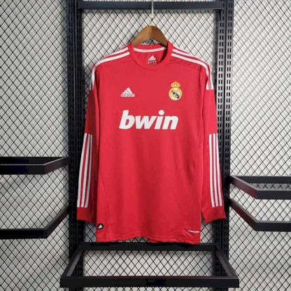 Camisa retrô mangas compridas do Real Madrid UCL 2011/12