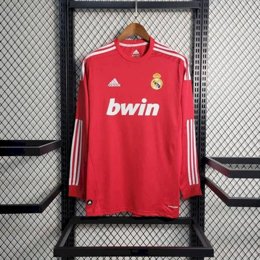 Camisa retrô mangas compridas do Real Madrid UCL 2011/12