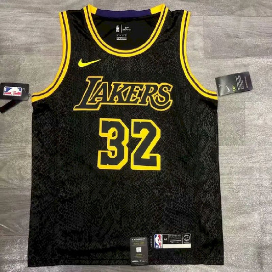 Camisa masculina Earvin Johnson Black Mamba versão jogador
