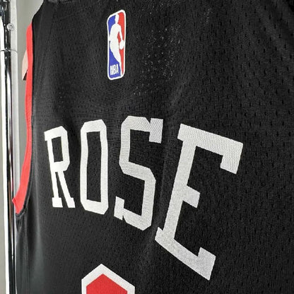 Camisa preta masculina Derrick Rose 2024 – Edição City