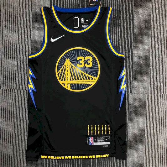Camisa James Wiseman preta masculina – Edição City do 75º aniversário