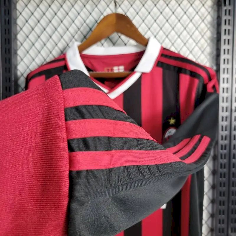 Camisa retrô de mangas compridas do AC Milan 2009/10