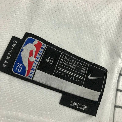 Camisa Kawhi Leonard Branca Masculina – Edição de 75º Aniversário