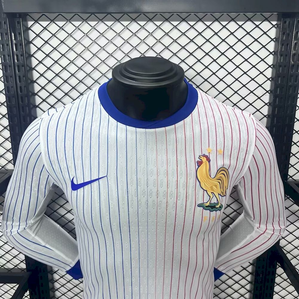 Men's France 2024/25 Away Long Sleeve Jersey Player Version