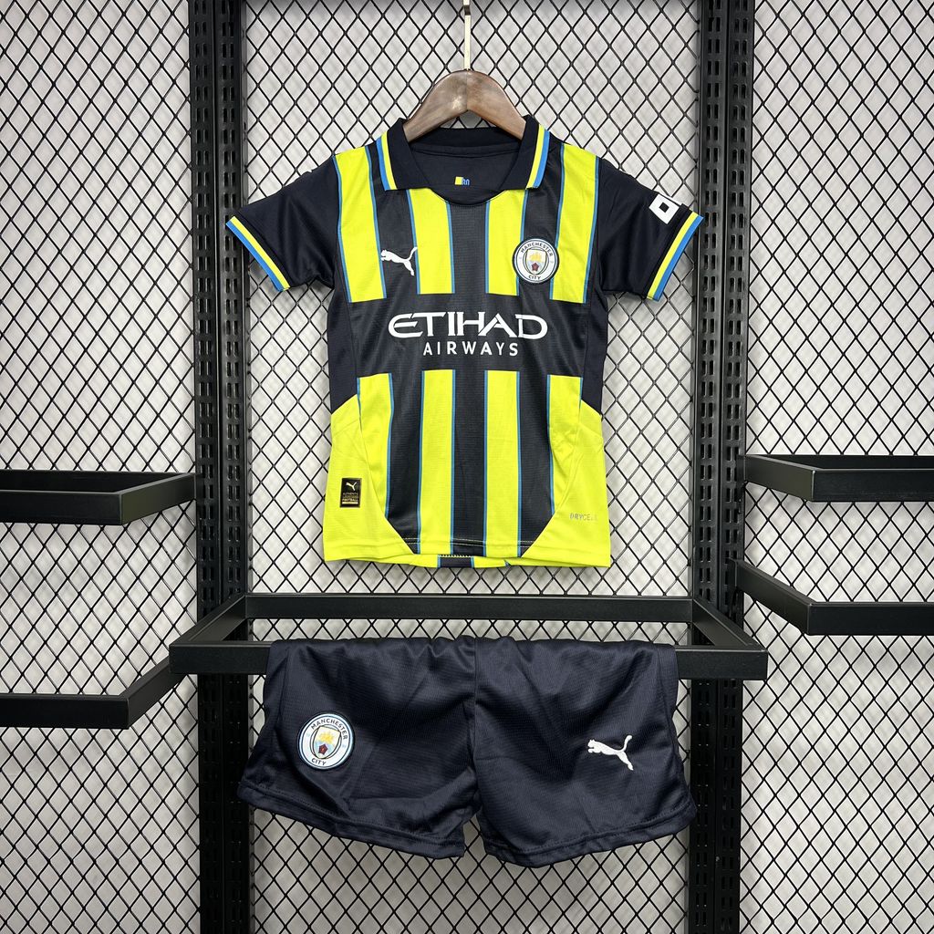 Kit reserva infantil Manchester City 2024/25