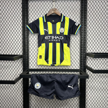Kit reserva infantil Manchester City 2024/25