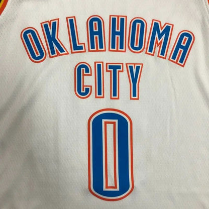 Camisa masculina branca Swingman Russell Westbrook – Edição Associação