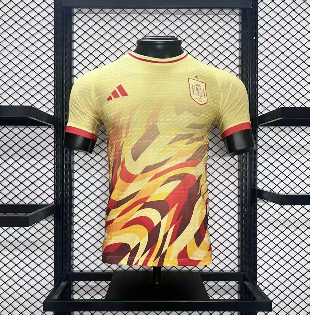Men's Spain 2024/25 Yellow Jersey Player Version