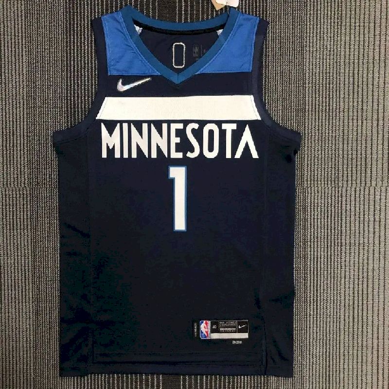 Camisa azul masculina Anthony Edwards Team – Edição de 75º aniversário