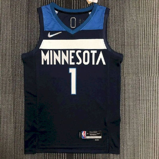 Camisa azul masculina Anthony Edwards Team – Edição de 75º aniversário