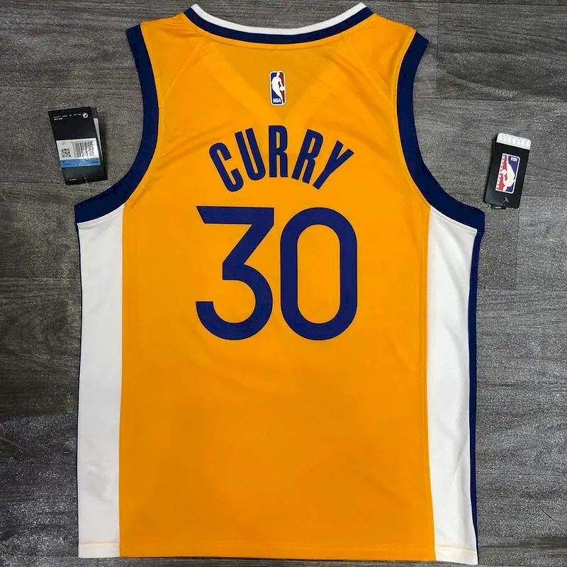 Stephen Curry Men’s Yellow Player Version Jersey – Statement Edition