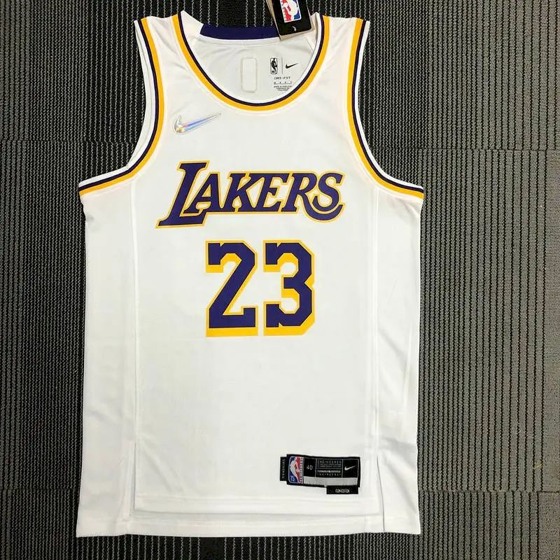 Camisa masculina LeBron James White Team – Edição de 75º aniversário