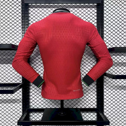 Men's Portugal 2024/25 Home Long Sleeve Jersey Player Version
