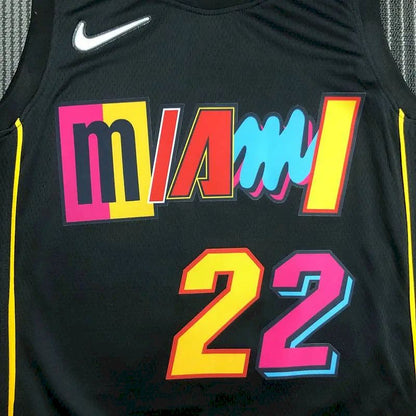 Camisa preta masculina Jimmy Butler Team – Edição City do 75º aniversário