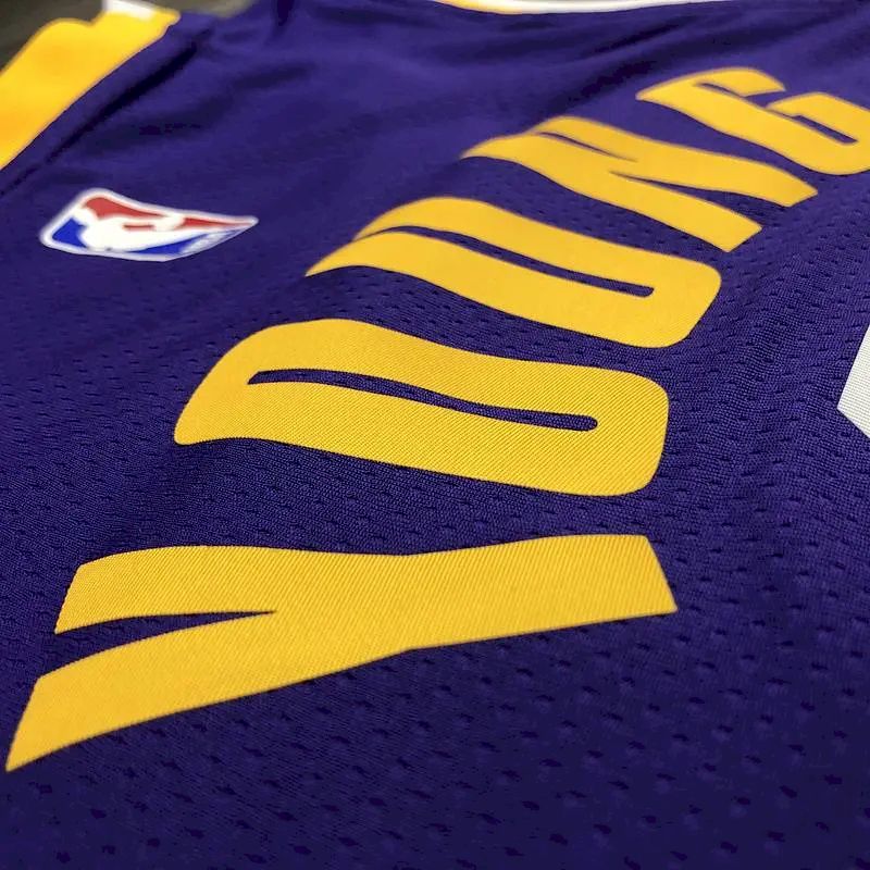 Camisa masculina Nick Young 2020-21 roxa Swingman versão jogador – Edição Statement