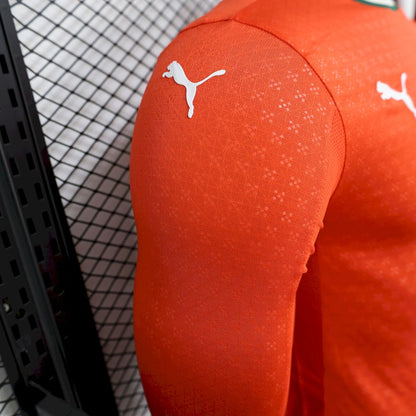 Men's Portugal 2025/26 Home Long Sleeve Jersey Player Version