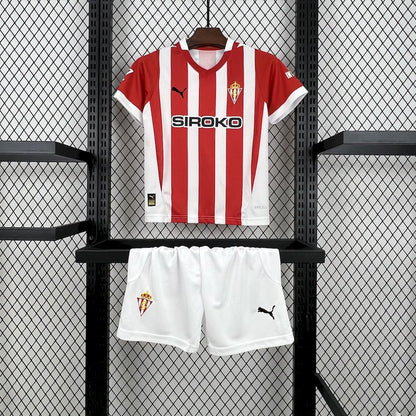 Sporting de Gijón 2024/25 Home Kids Kit