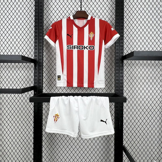 Sporting de Gijón 2024/25 Home Kids Kit