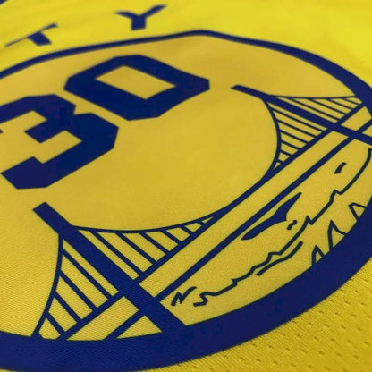Camisa amarela masculina Stephen Curry versão jogador – The City Classic Edition