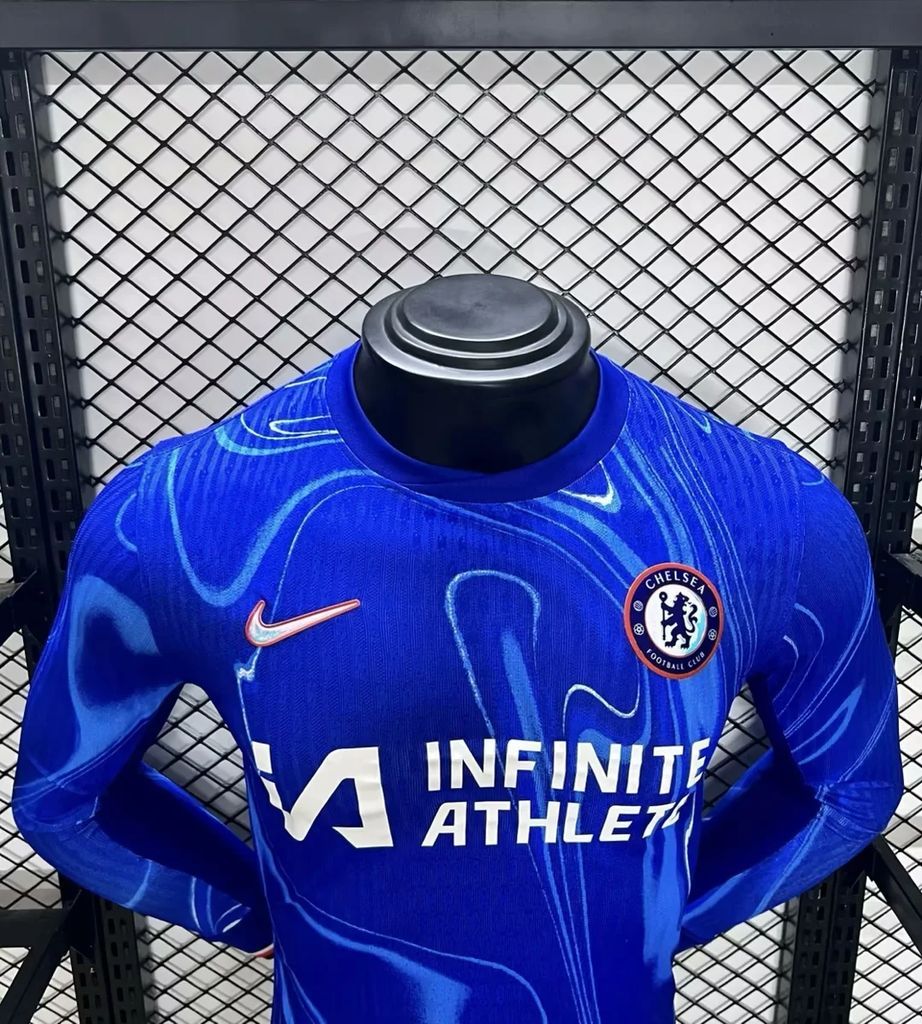 Men's Chelsea 2024/25 Home Long Sleeves Jersey Player Version