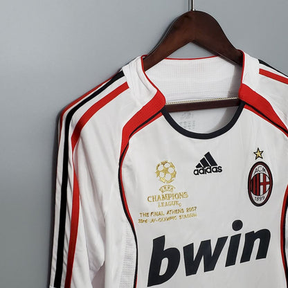 Camisa reserva de mangas compridas retrô do AC Milan 2006/07
