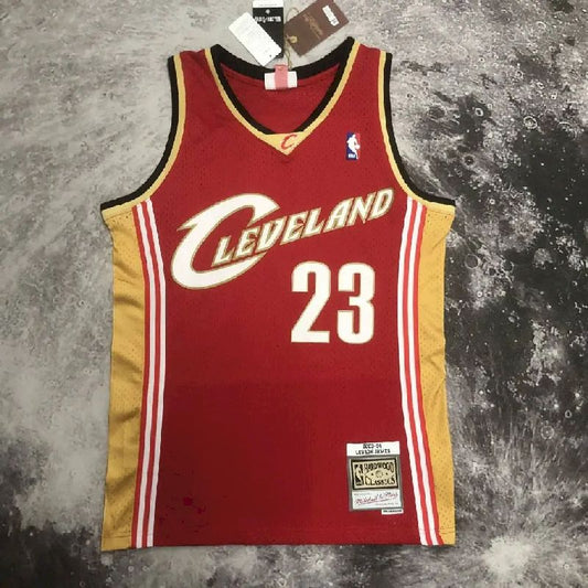 Men’s M&N 2003/04 LeBron James Red Retro Jersey