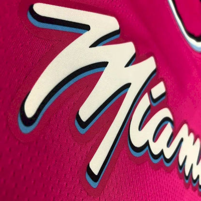 Camisa masculina Dwyane Wade rosa versão jogador – edição clássica retrô