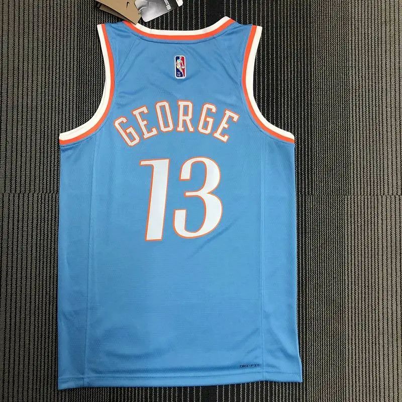 Camisa Paul George Azul Masculina do Time – Edição City do 75º Aniversário