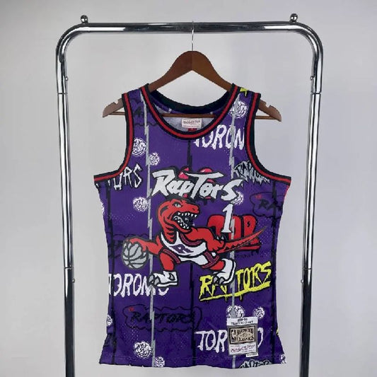 Camisa Masculina M&amp;N 1998/99 Tracy McGrady Roxa Retro