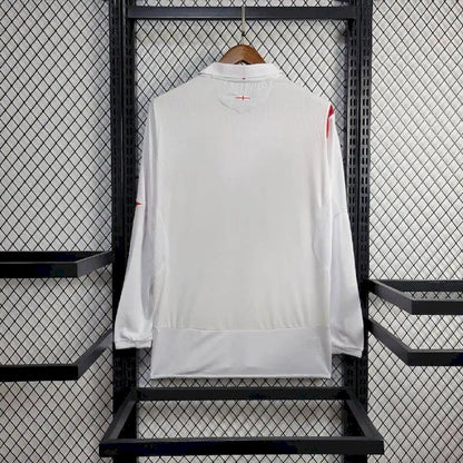 Camisa retrô de mangas compridas da Inglaterra 2005 Home