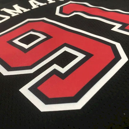 Camisa preta masculina Swingman Dennis Rodman – Edição Statement