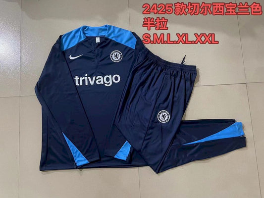 Suéter e calça Chelsea 2023/24 com zíper e meio zíper 815