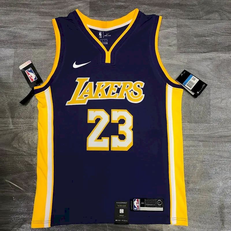 Camisa LeBron James Masculina Roxa Versão Jogador – Edição Clássica Retrô