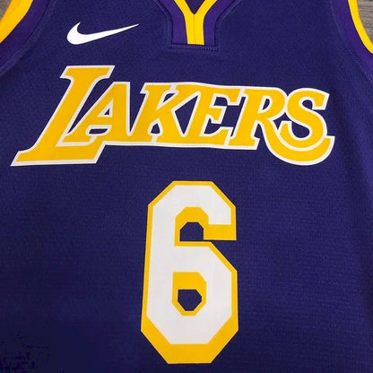 Camisa LeBron James Masculina Roxa 2020-21 Versão Jogador – Edição Clássica Retrô