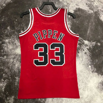 Camisa masculina M&amp;N 1998 Scottie Pippen vermelha retrô