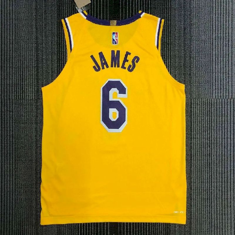 Men’s LeBron James Yellow Team Jersey – Authentic Edition