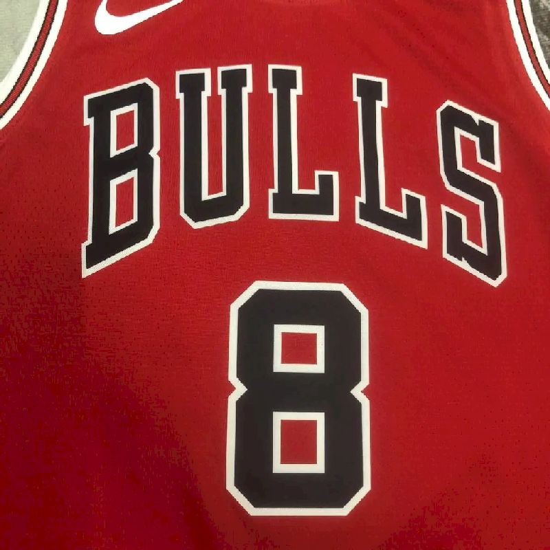 Camisa vermelha masculina do time Zach LaVine