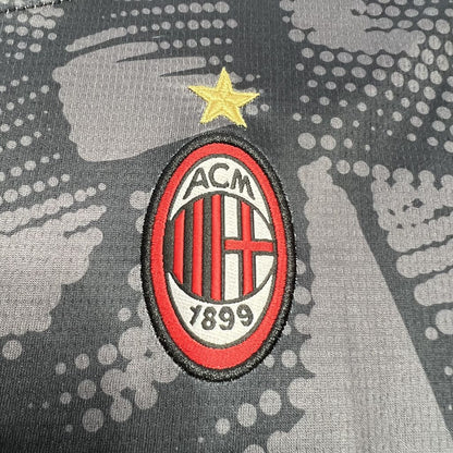 AC Milan 2024/25 Goalkeeper Jersey Black Kids Kit