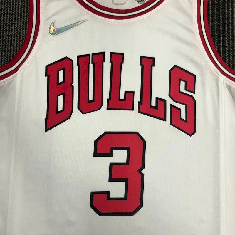 Camisa masculina Dwyane Wade branca da equipe – Edição de 75º aniversário