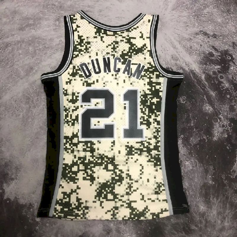 Camisa Masculina M&amp;N 2013/14 Tim Duncan Retro