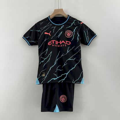 Terceiro uniforme infantil do Manchester City 2023/24