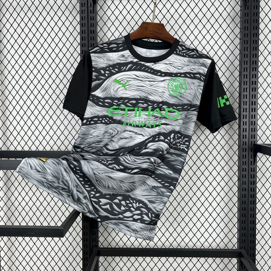 Men's Manchester City 2025/26 Black and gray concept version Jersey